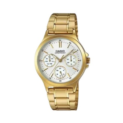 Casio General LTP-V300G-7AUDF Analog White Dial Date Women Watch